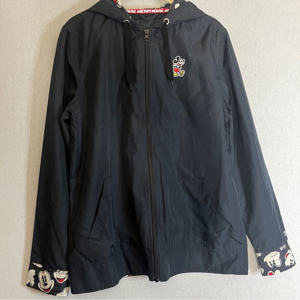 Disney Parks Mickey Mouse Hooded Windbreaker Jacket Sz S